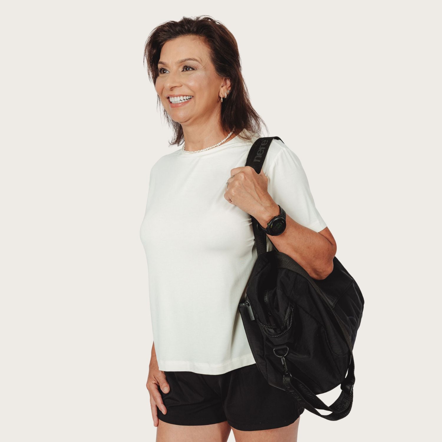 Lyvora Breeze Tee styled for travel and everyday comfort.